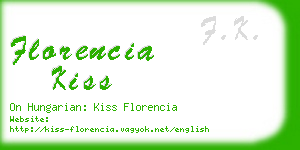 florencia kiss business card